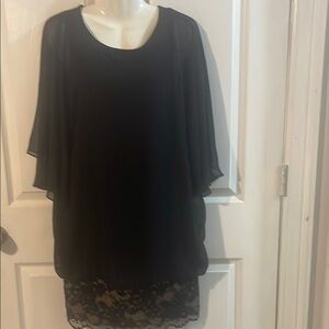 Chic Black Lace Midi Dress